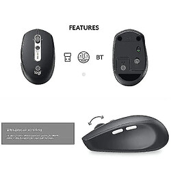 Universal Souris Bluetooth sans fil unifie les souris silencieuses (rouge) pas cher