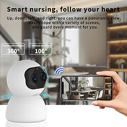 Universal Caméra wifi à double objectif HD 1080P 8XP Zoom Caméra IP Caméra de suivi automatique à l'intérieur Stockage en nuage CCTV Sécurité Dome Surveillance Baby | Caméras de surveillance