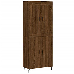 vidaXL Buffet haut Chêne marron 69,5x34x180 cm Bois d'ingénierie