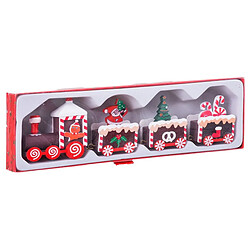 BigBuy Home Décorations de Noël Multicouleur Train 20 x 4,5 x 2,5 cm