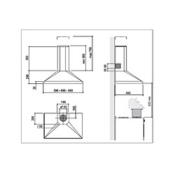 Avis Hotte décorative murale 60cm 620m3/h inox - 5104001 - ROBLIN