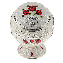 Coffret à bijoux en métal avec couvercle Cendrier coupe-vent Home Decor Silver Rose