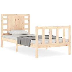 vidaXL Cadre de lit sans matelas 90x200 cm bois de pin massif