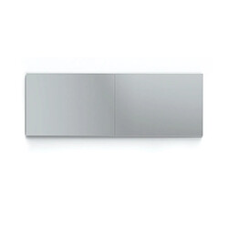 Pegane Miroir de salle de bain coloris blanc - Longueur 118,5 x Profondeur 2 x hauteur 44 cm