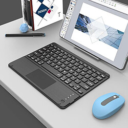 Clavier Bluetooth Sans Fil Mince et Portable avec Pavé Tactile pour Noir pas cher