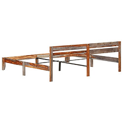 Avis vidaXL Cadre de lit sans matelas bois massif 200x200 cm