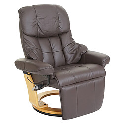 Avis Mendler MCA fauteuil relax Calgary 2, fauteuil de télévision, cuir, charge 150kg ~ marron, nature