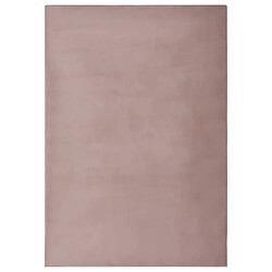 vidaXL Tapis Fausse fourrure de lapin 200x300 cm Vieux rose