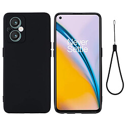 Coque en silicone anti-scratch avec sangle, noir pour votre OnePlus Nord N20 5G