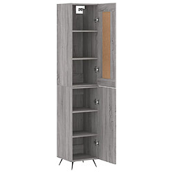 Avis vidaXL Buffet haut Sonoma gris 34,5x34x180 cm Bois d'ingénierie