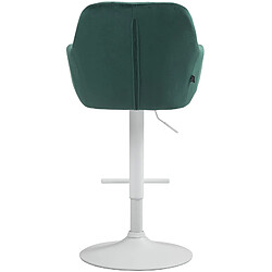 Non Tabouret de bar Natoma velours blanc pas cher