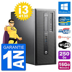 PC Tour HP ProDesk 600 G1 Intel i3-4130 RAM 16Go Disque 250Go Windows 10 Wifi - Occasion