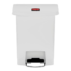 Rubbermaid Poubelle à pédale Slim Jim 30 L Blanc