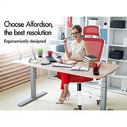 Avis ALFORDSON Chaise de Bureau en Maille Siège Inclinable Ordinateur de Jeu Rouge