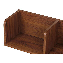 Acheter Decoshop26 Étagère murale suspendue étagère en bois 3 compartiments en bois de manguier aspect noyer 20x120x21 cm 04_0008683