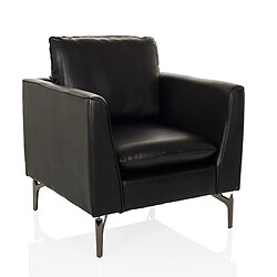 Fauteuil lounge / Canapé une place BAVERO PU noir hjh OFFICE pas cher