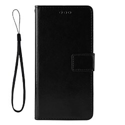 Wewoo Housse Coque Etui à rabat horizontal en cuir texturé rétro pour Crazy Horse Motorola One Actionavec support et logements cartes et cadre photo Noir