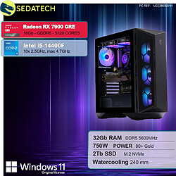 Sedatech PC Gamer Pro • Intel i5-14400F • RX 7900 GRE • 32Go DDR5 • 2To SSD M.2 • Windows 11