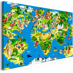 Paris Prix Tableau Imprimé Children's Map Wide 60 x 90 cm