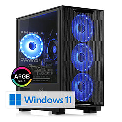 CSL-Computer Gaming PC M10030H PC Gaming CSL M10030H, Intel Core i5-14400F (6x 2500 MHz), GeForce RTX 4060 Ti, 16 Go DDR4 RAM, M.2 SSD 1000 Go, Windows 11 Famille