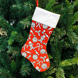 Wewoo 2 PCS Print Christmas Socks Gift Bag Décoration créative d'arbre de Noël impression de béquille