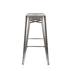 Tabouret de bar VANTAGGIO HIGH métallique platinium hjh OFFICE