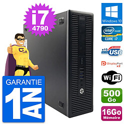 PC HP ProDesk 600 G1 SFF Intel i7-4790 RAM 16Go Disque 500Go Windows 10 Wifi - Occasion