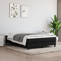 vidaXL Cadre de lit sans matelas noir 140x190 cm tissu 