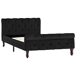 vidaXL Cadre de lit sans matelas noir velours 100x200 cm