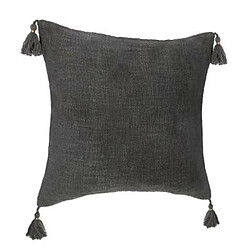 Housse de Coussin Slub 40x40cm Gris