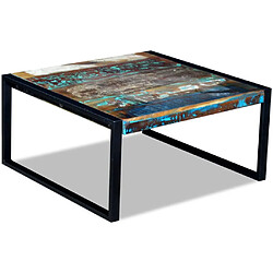 vidaXL Table basse Bois de récupération massif 80x80x40 cm 