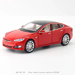 Universal Nouveauté 1: 32 Tesla Modèle en alliage Modèle de voiture jouet moulée sous pression Voiture jouet Livraison gratuite Jouets pour enfants Cadeaux pour enfants Jouets pour garçons | Voiture jouet moulée sous pression(Rouge)