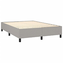 Acheter Maison Chic Lit Adulte - Lit simple Lit à sommier tapissier avec matelas moelleux - Meuble de Chambre - Gris clair 140x190cm Tissu -MN97123