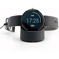 Chrono Station de charge sans fil Qi pour montres intelligentes Motorola Mobility Moto360 1ère et 2e,(noir)