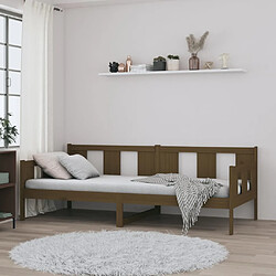 Avis vidaXL Lit de jour sans matelas marron miel bois pin massif 90x200 cm