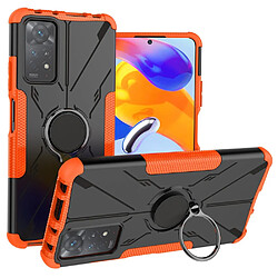 Coque en TPU anti-chute avec béquille pour votre Xiaomi Redmi Note 11 Pro 4G (Mediatek)/Pro 5G (Qualcomm) - orange