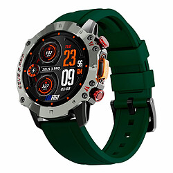 LOKMAT ZEUS 3 PRO Bracelet intelligent,montre sport,verre BOE 1,39 pouces, écran tactile complet IPS, étanche IP67, suivi santé sportive, surveillance l'oxygène dans sang/sommeil/fréquence cardiaque/pression artérielle,Vert foncé