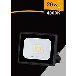 Tradex LED 20 WATT 1800 LM IP65 NOIR LUMIÈRE NATURELLE CHAUDE ET FROIDE EK02-20W-N