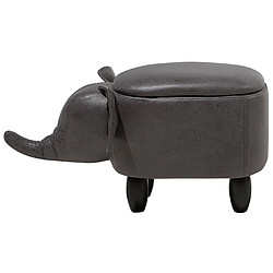 Acheter Beliani Repose-pied ELEPHANT Gris foncé Cuir PU