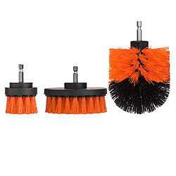 Trousse à outils combinée de nettoyeur de brosse de nettoyage de puissance de coulis de 3 pièces - Orange