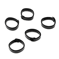 5 pièces en cuir PU boucle de retenue de bracelet de montre remplacer l'anneau 20mm noir pas cher