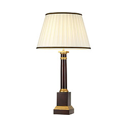 Elstead Lighting Lampe de table Louviers Bois,Coton Sang de bœuf