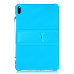 Coque en silicone Souple avec béquille bleu clair pour votre Huawei MatePad Pro 10.8 (2019)