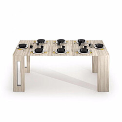 Inside 75 Table console extensible GRANDEZZA chêne jusqu'à 8 couverts avec allonges intégrées pas cher