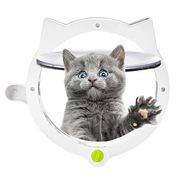 Universal Porte de sécurité pour chat Boîte en plastique pour chat Interrupteur rotatif gratuit pour animal de compagnie Porte pour chat blanc Bouchon Conteneur pour contenir la porte Fourniture Accessoires | Cage à lattes pour chat