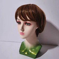 Tête De Mannequin Visage Féminin Support Chauve Pour Le Style De Perruques Ou Le Chapeau D'affichage Vert pas cher