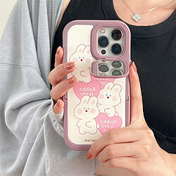 Avis GUPBOO Étui pour iPhone12 Simple blush lapin niche téléphone portable miroir femmes