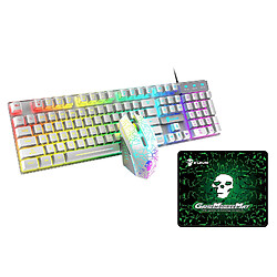 Ensemble De Souris Clavier Rétroéclairé RVB Filaire USB Rainbow Rétroéclairé Noir RVB