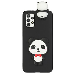 Coque en TPU antichoc, avec décoration de figurines 3D Panda rouge à nœud papillon pour votre Samsung Galaxy A53 5G