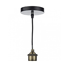 Luminaire Center Suspension Ray laiton antique et verre 1 ampoule